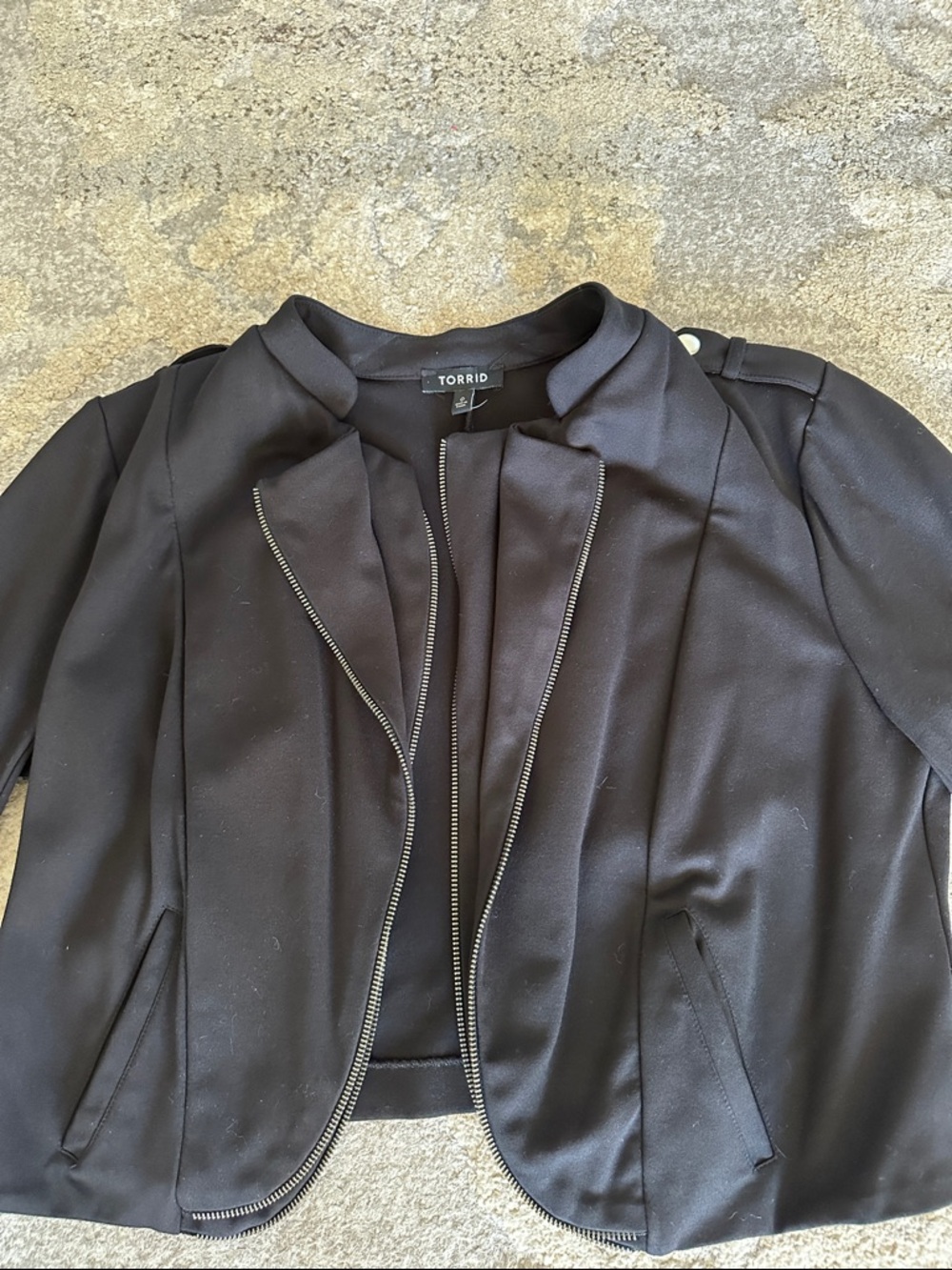 Torrid size 0 (women’s 12) cropped back Blazer Jacket